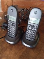 Telefoon met 2 handsets, Télécoms, Téléphones fixes | Combinés & sans fil, Enlèvement, Neuf, 2 combinés