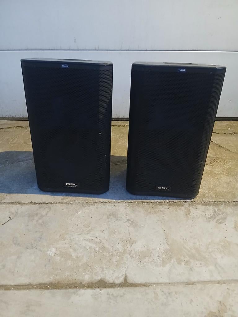 Qsc set k12 met regenhoes, TV, Hi-fi & Vidéo, Enceintes, Enlèvement
