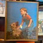 Oude poster in kader, Verzamelen, Ophalen