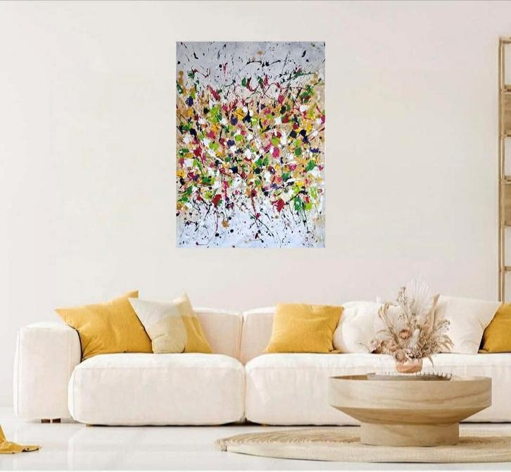 Le bonheur avec l'amour, Antiquités & Art, Art | Peinture | Abstraite, Enlèvement