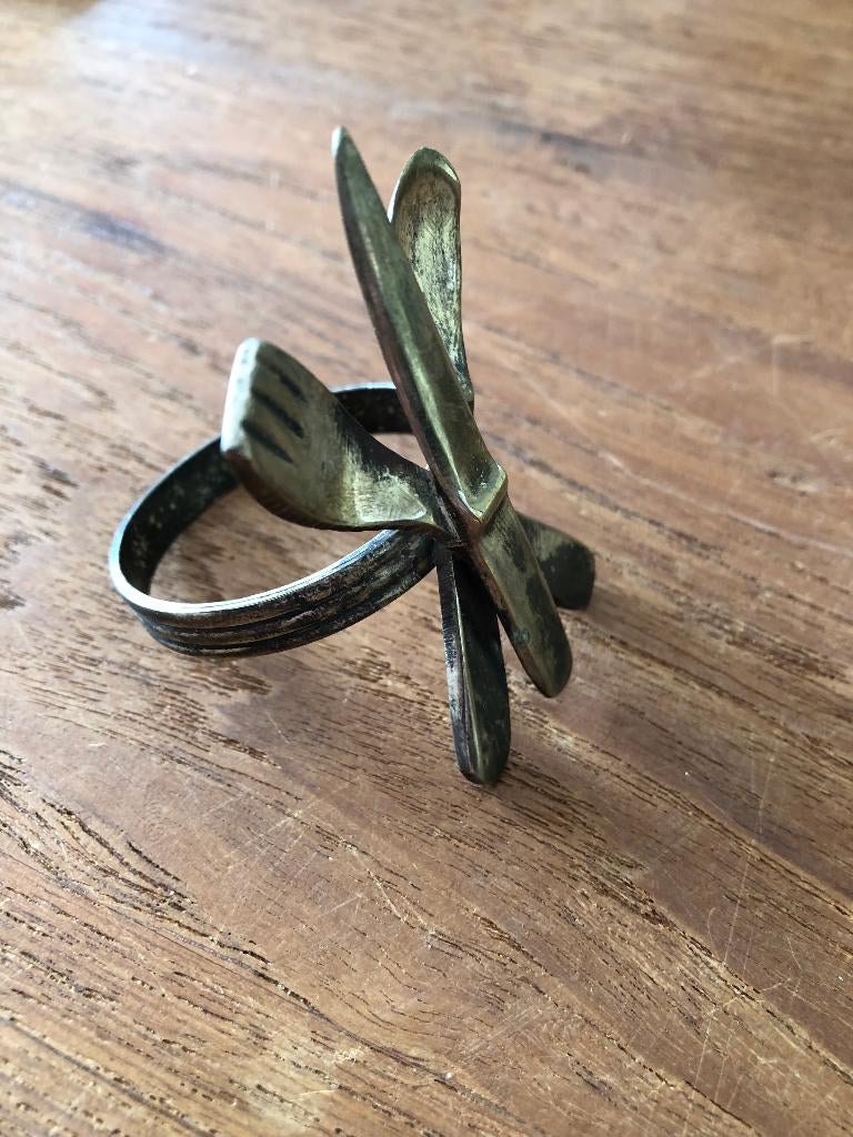 Vintage servetringen (6 stuks), Ophalen, Overige materialen, Gebruikt, Overige typen