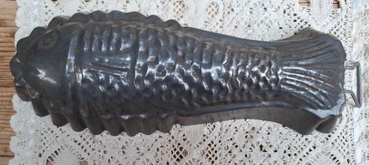 Oude verweerde bakvorm vis 2, Antiek en Kunst, Curiosa en Brocante, Ophalen of Verzenden