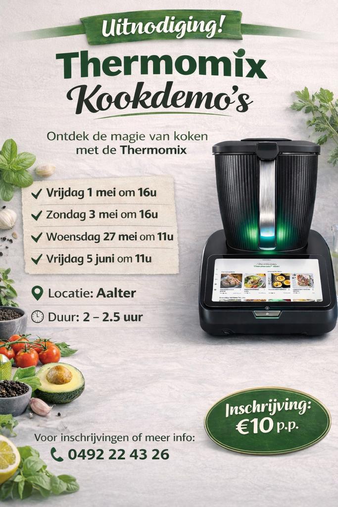 Kookdemo Thermomix Aalter, Elektronische apparatuur, Ophalen, Zo goed als nieuw