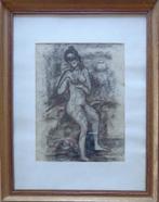 CONSTANT LAMBRECHT / NAAKTE VROUW / ORIGINEEL WERK 37x30cm, Enlèvement ou Envoi