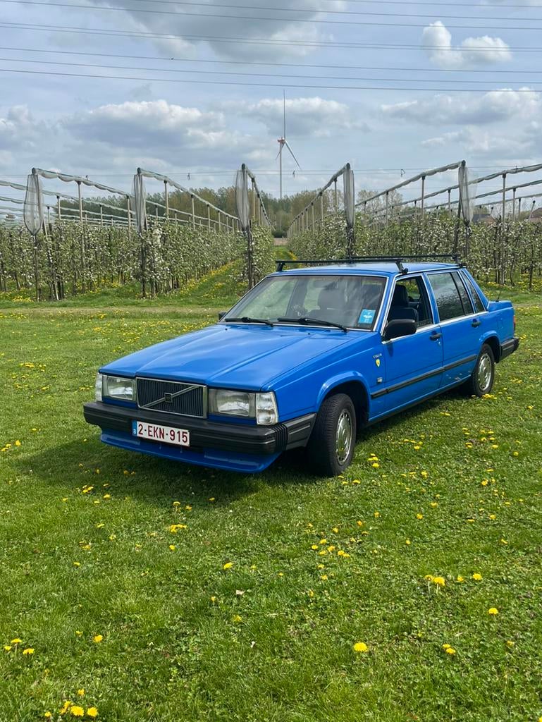 Volvo 740 GL Lpg 1988, Auto's, Voorwielaandrijving, 4 deurs, Stof, Blauw