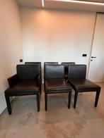 6x Lederen Hulsta stoelen, Enlèvement, Comme neuf, Cuir, Une