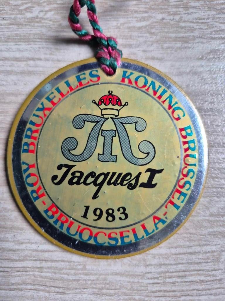 Carnaval medaille Brussel Koning Jacques I 1983, Ophalen of Verzenden