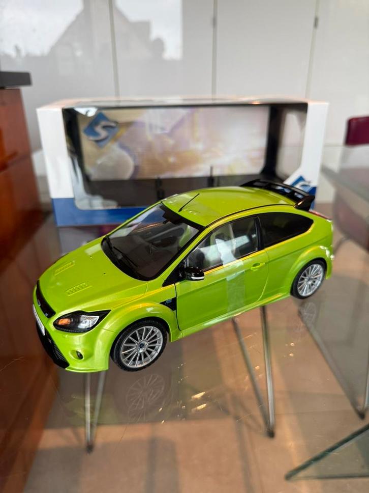 Ford Focus RS MK2 2009 1:18 Nikkel in doos, Hobby en Vrije tijd, Modelauto's | 1:18, Zo goed als nieuw, Auto, Solido, Ophalen of Verzenden