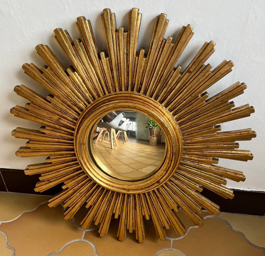 Miroir soleil, Antiquités & Art, Enlèvement, Rond, Moins de 50 cm, Moins de 100 cm
