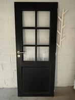Porte en bois noir vitree, Bricolage & Construction, Enlèvement, Comme neuf, Bois