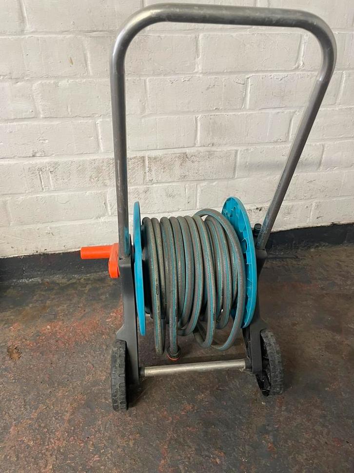Gardena tuinslang - 20m - met slangenwagen, Tuin en Terras, Tuinslangen, Zo goed als nieuw, Tuinslang, Ophalen