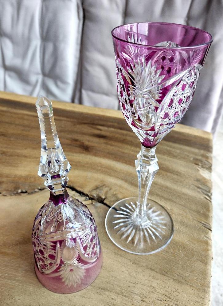 Val Saint lambert ensemble Saarlouis Richepin violet, Antiquités & Art, Antiquités | Verre & Cristal, Enlèvement ou Envoi