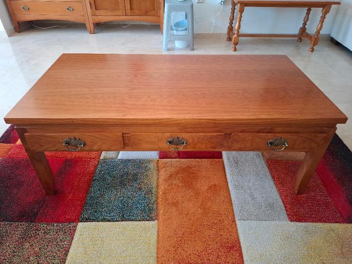 Table basse de salon rectangulaire en bois avec 2 tiroirs, Maison & Meubles, Tables | Tables de salon, Comme neuf, Moins de 50 cm