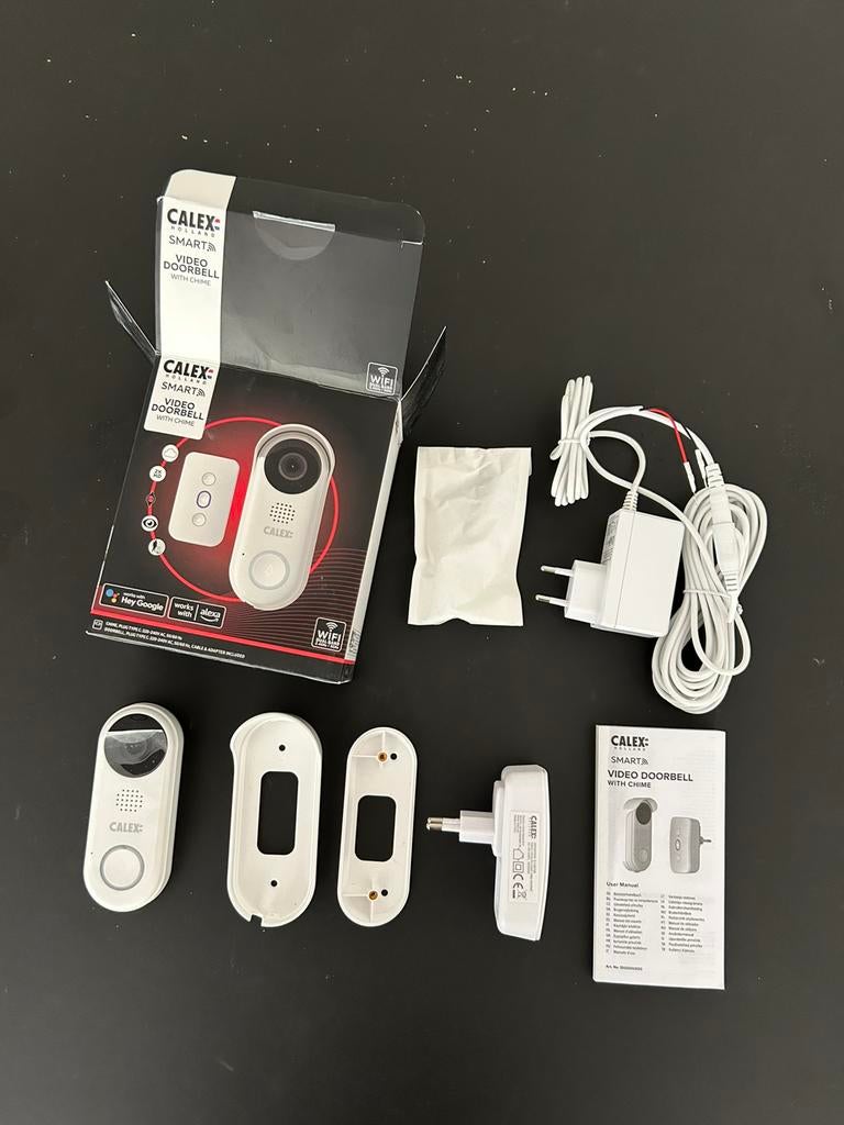 Calex - sonnette intelligente avec carillon - vidéo wifi, Enlèvement ou Envoi, Compatible avec les smartphones, Neuf, Filaire