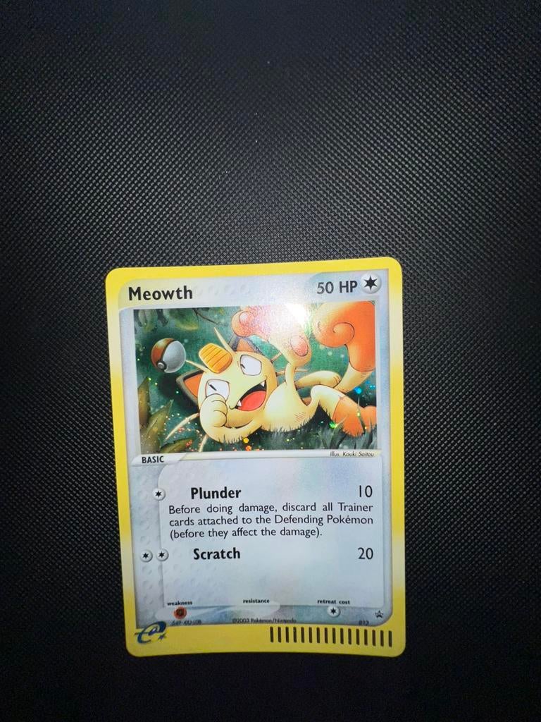 Meowth black star promo MINT, Ophalen of Verzenden
