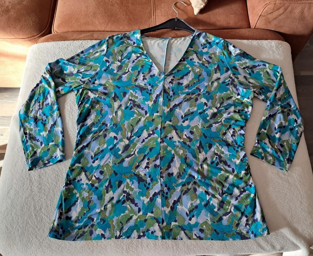 Mayerline kleurrijk shirt mt 48, Kleding | Dames, T-shirts, Maat 46/48 (XL) of groter, Blauw, Ophalen of Verzenden