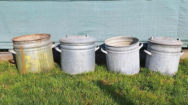 zinken kuip, Tuin en Terras, Bloembakken en Plantenbakken, Gebruikt, Metaal, Ophalen