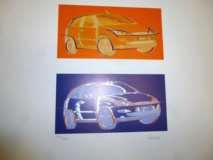Ford Focus, grafisch ontwerp van C. Abbema, 1998, oplage 500, Boeken, Auto's | Folders en Tijdschriften, Zo goed als nieuw, Ford