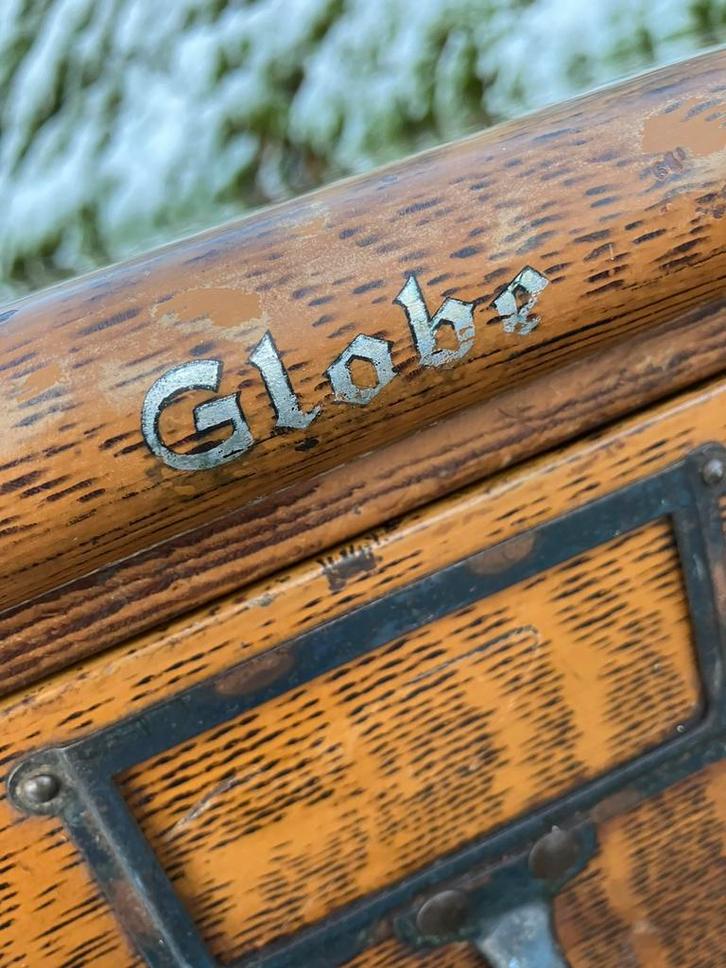 Vintage metalen Globe archiefkasten!, Huis en Inrichting, Kasten | Roldeurkasten en Archiefkasten, Ophalen