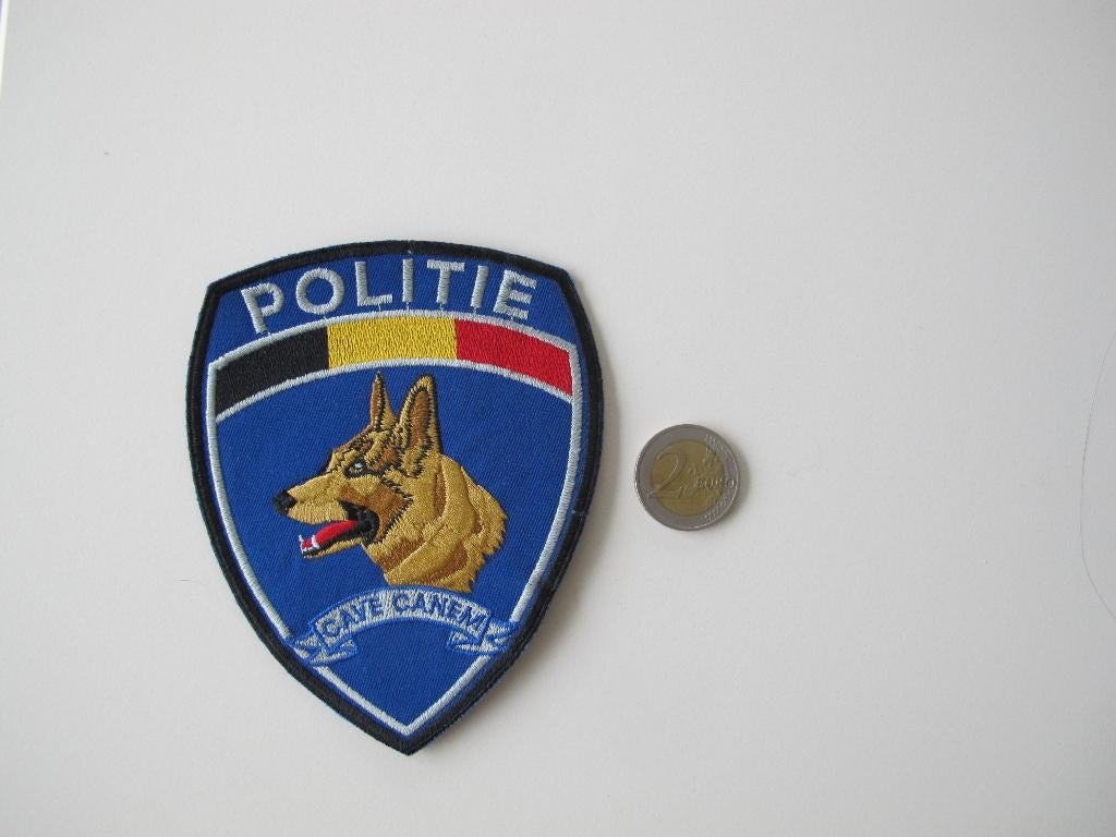 patch politie rijkswacht gendarmerie cave canem, Verzamelen, Ophalen of Verzenden, Rijkswacht, Embleem of Badge