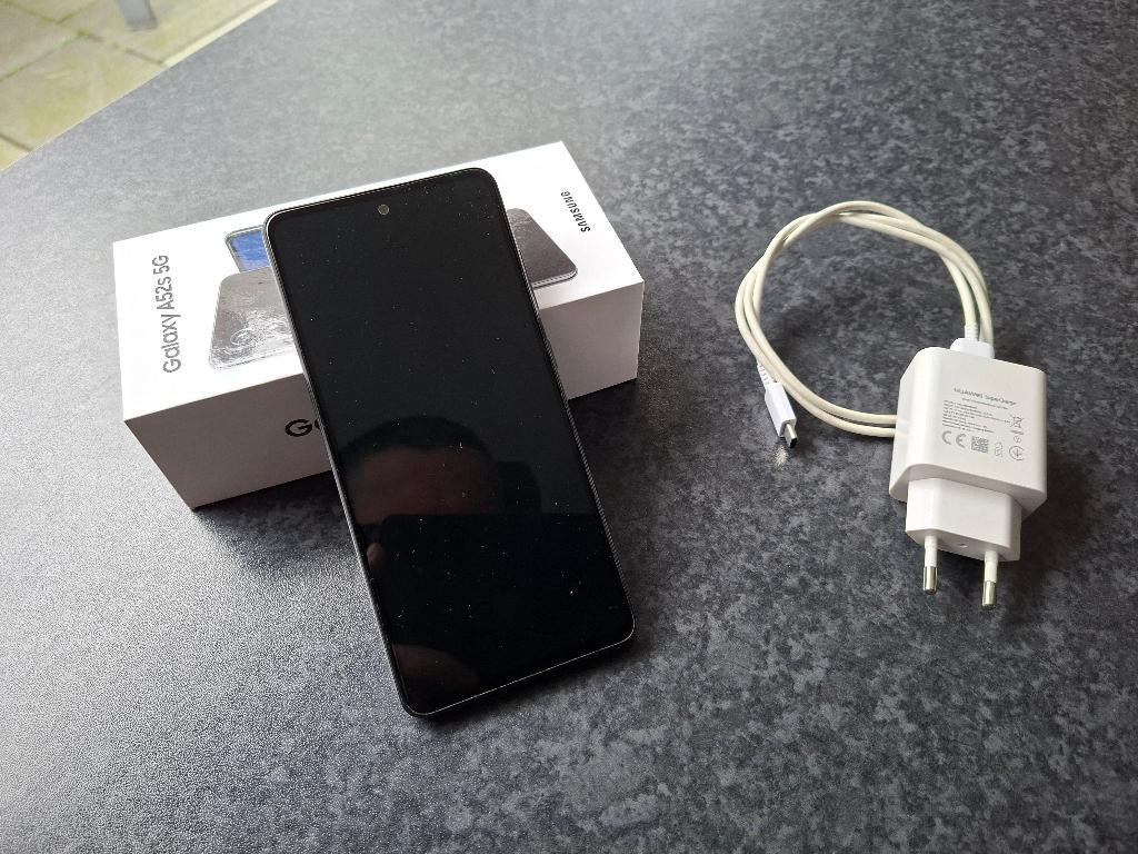 Samsung Galaxy A52s 128 5G Awesome Black met kabel & oplader, Telecommunicatie, Mobiele telefoons | Samsung, Zwart, Touchscreen