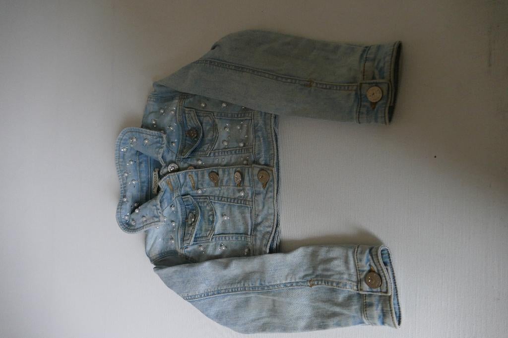 jeans jasje Twinset: 6 jaar, Kinderen en Baby's, Kinderkleding | Maat 116, Zo goed als nieuw, Meisje, Trui of Vest, Ophalen of Verzenden