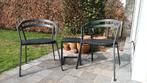 2 terrasstoelen en tafeltje, Ophalen, Zo goed als nieuw, Metaal