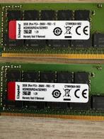 2x 32 GB DDR4 ECC-geregistreerde Kingston 2666 MHz, Computers en Software, Server, DDR4, Ophalen of Verzenden, Zo goed als nieuw