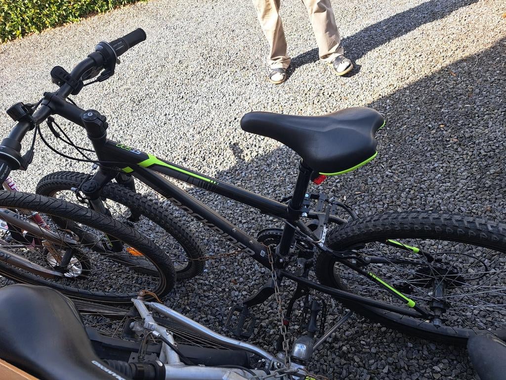 Velo vert fluo et noir, Enlèvement