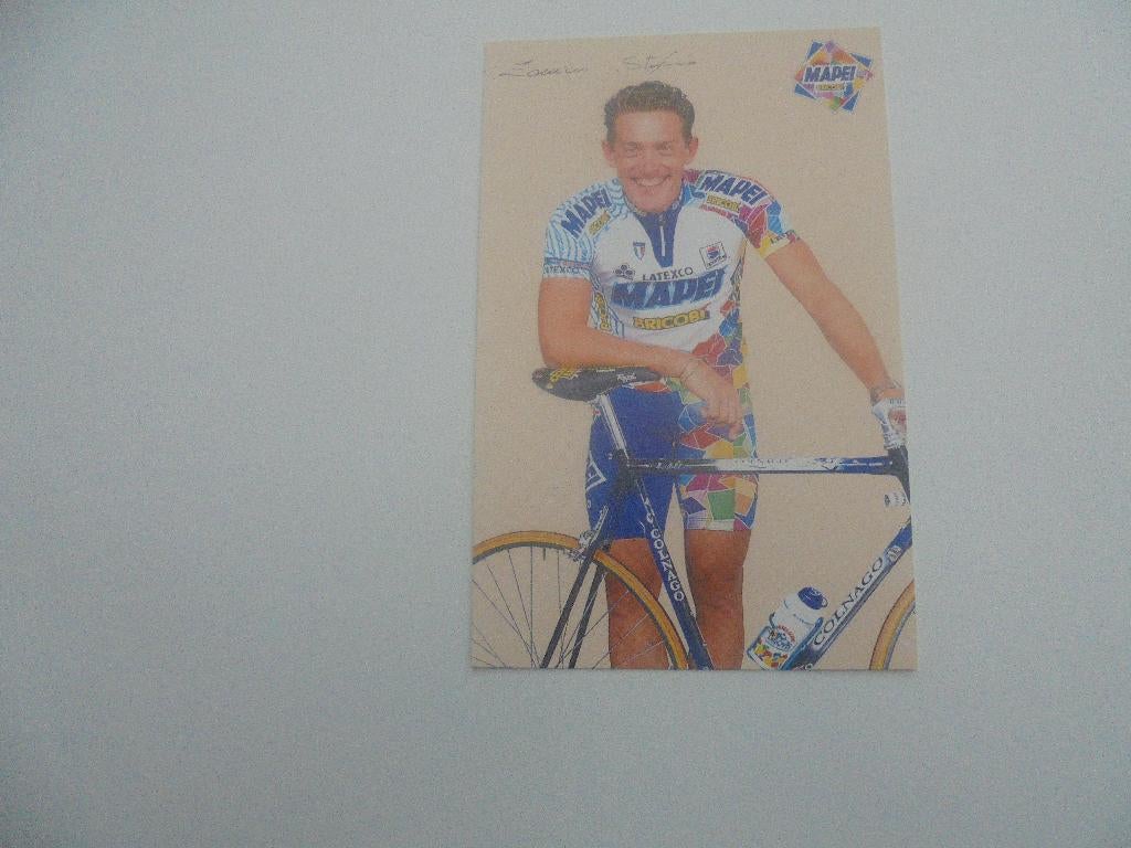 wielrenner-stefano zanini, Collections, Photos & Gravures, Envoi, 1980 à nos jours, Comme neuf, Photo