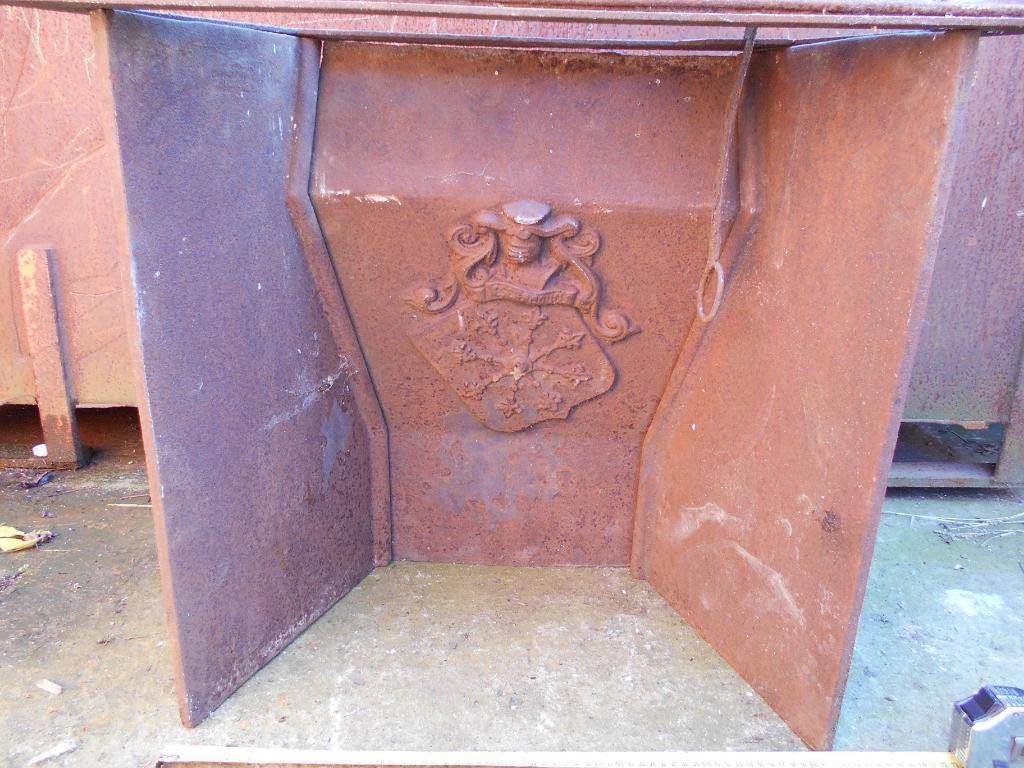 gietijzer : haardplaat, Huis en Inrichting, Haarden, Ophalen, Gebruikt, Houthaard