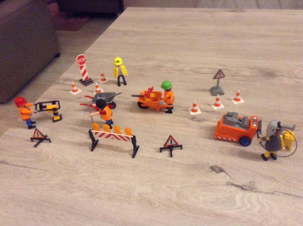 Playmobil straatwerken speelset, Ophalen of Verzenden, Gebruikt, Complete set