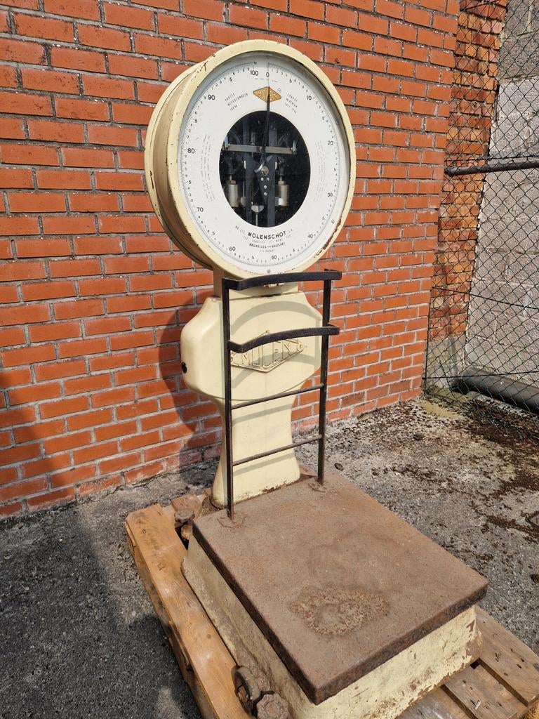 Balance à plateforme antique Molenschot 100 kg, Bricolage & Construction, Balances, Enlèvement