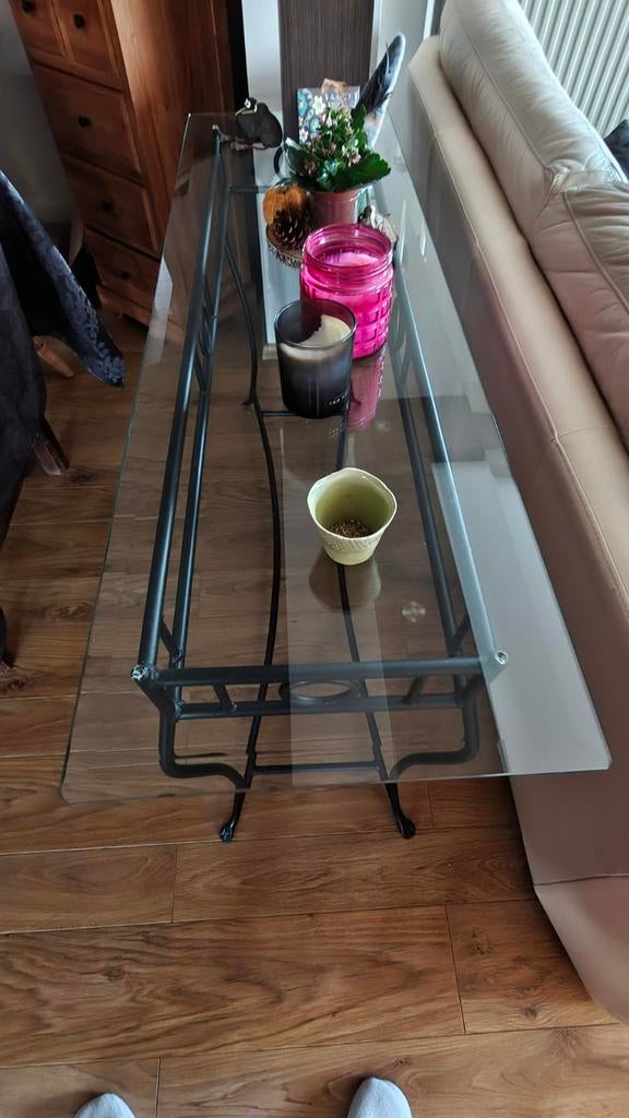 Vintage bijzettafel 137 x 43 x 80, Ophalen