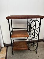 Table d’appoint avec range bouteilles, Maison & Meubles, 25 à 50 cm, Comme neuf, Enlèvement, Chêne