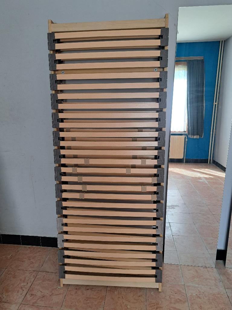 2 spiegels voor kleerkast alsook 2 lattenbodems 80cm, Ophalen, Gebruikt, Minder dan 50 cm, 200 cm of meer