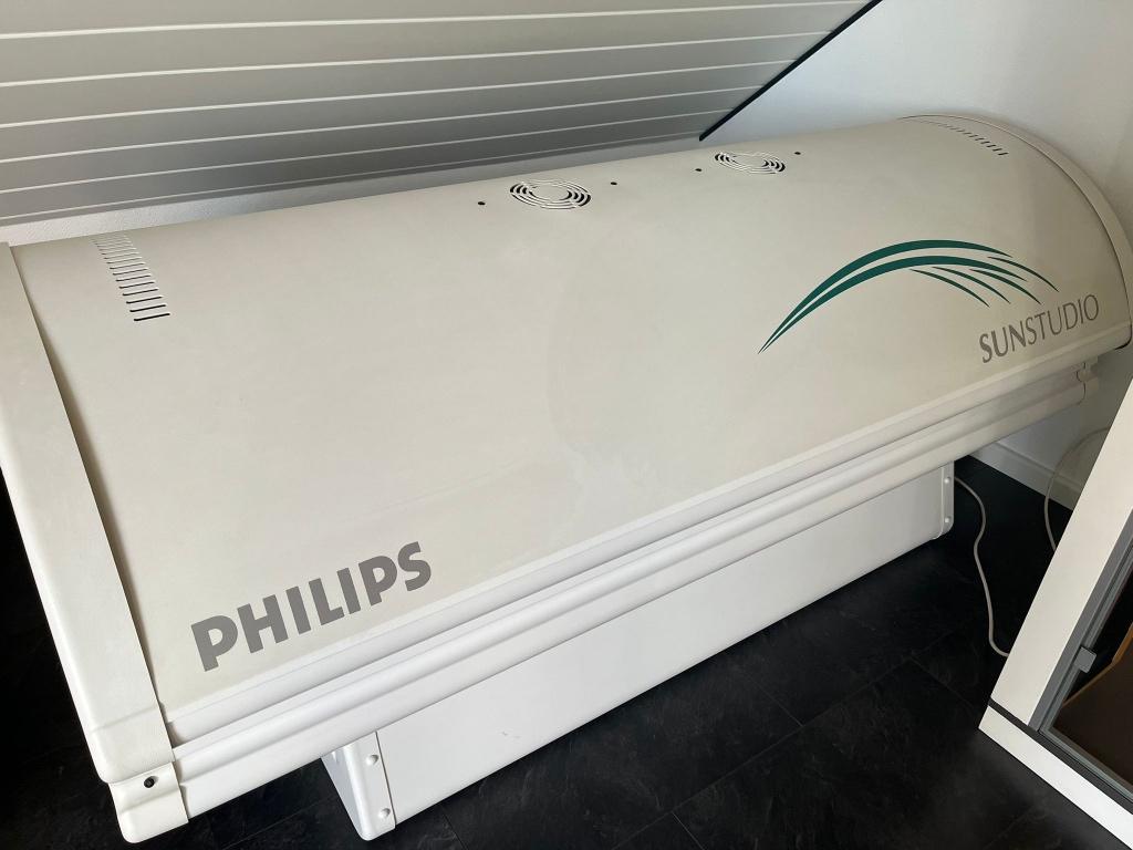 Solarium / banc solaire Philips Sunstudio – bon état, Ophalen, Zo goed als nieuw, Zonnebank dubbelzijdig, 15 lampen of meer