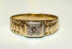 Mooie gouden Rolex ring met 1 natuurlijke diamant/ maat 18mm, Bijoux, Sacs & Beauté, Bagues, 18 à 19, Femme ou Homme, Or, Avec pierre précieuse
