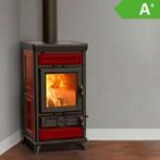 Gietijzeren Houtkachel Ilaria Bordeaux Keramiek AANBIEDING!, Huis en Inrichting, Kachels, Ophalen of Verzenden, Vrijstaand, Hout