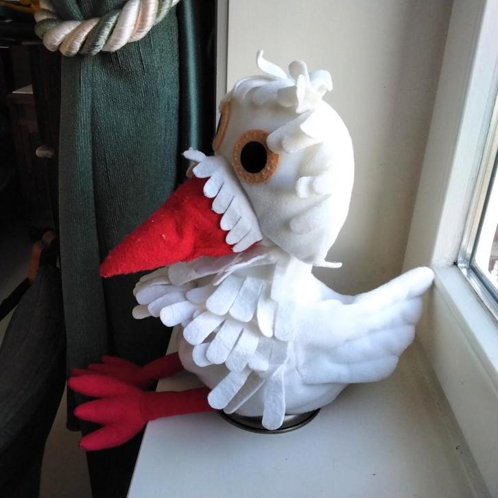 Juffrouw ooievaar fabeltjeskrant handpop, Enfants & Bébés, Jouets | Peluches, Enlèvement ou Envoi