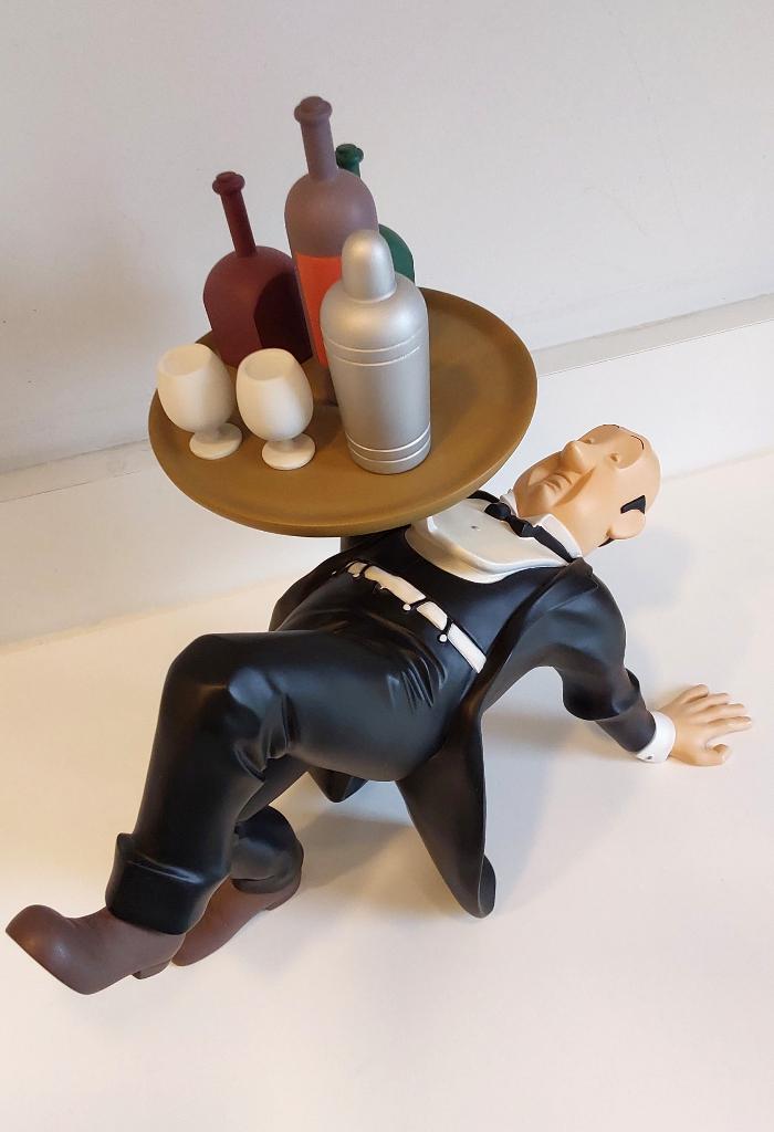 Nestor et le plateau Tintin Marie Leblon, Enlèvement ou Envoi, Tintin, Comme neuf, Statue ou Figurine