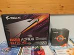 Kit gaming AMD Ryzen 7 5700X B550 Aorus Elite V2 32gb DDR4 V, Computers en Software, Moederborden, Ophalen, Gebruikt, DDR4, Socket AM4