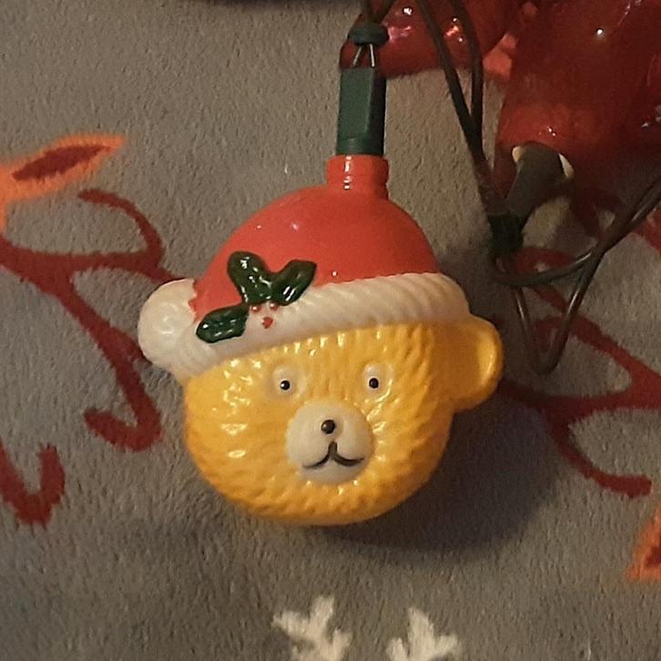 Zeer mooie vintage lange Kerstverlichting beertjes en steren, Divers, Noël, Enlèvement ou Envoi