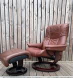 Mooie Stressless Mayfair & hocker, Huis en Inrichting, Fauteuils, Ophalen of Verzenden, Leer
