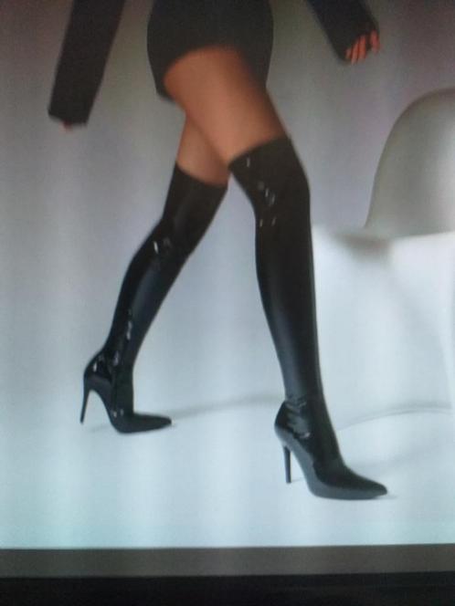cuissardes vernie noire, Kleding | Dames, Schoenen, Nieuw, Hoge laarzen, Zwart, Ophalen of Verzenden
