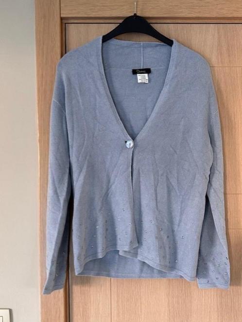 Blauwe gilet Diversa maat L (nr4100), Kleding | Dames, Truien en Vesten, Gedragen, Maat 42/44 (L), Blauw, Ophalen of Verzenden