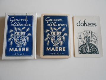Spel speelkaarten Genever likeuren MAERE / Deinze