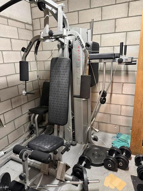 FITNESS TOESTEL, Sport en Fitness, Fitnessapparatuur, Gebruikt, Krachtstation, Armen, Benen, Borst, Buik, Rug, Aluminium, Ophalen