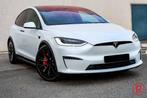 Tesla Model X Plaid 1020pk FSD 4 Turbine AWD Garantie, Auto's, Tesla, Automaat, Model X, Wit, Leder