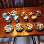 Vintage blauw wit chinees koffieservies, Maison & Meubles, Cuisine | Vaisselle, Service complet, Comme neuf, Céramique, Enlèvement